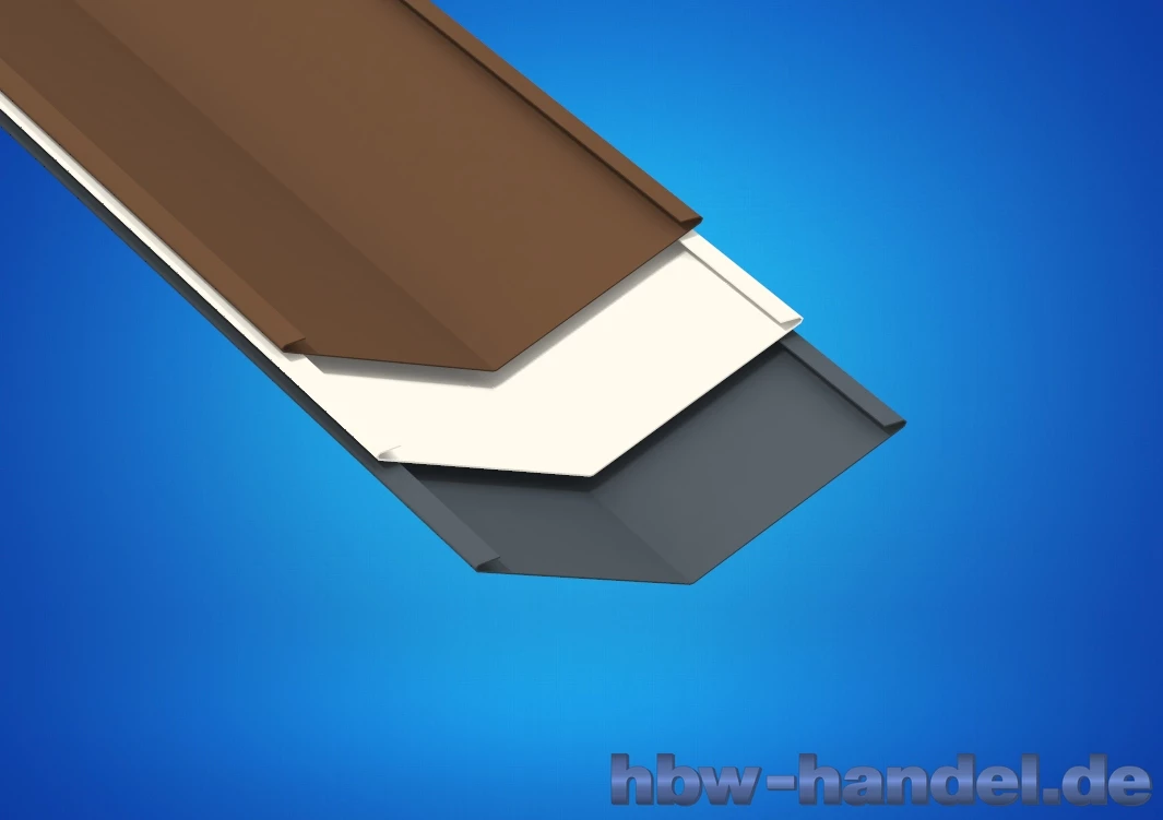 Kehlblech, Aluminium farbbeschichtet