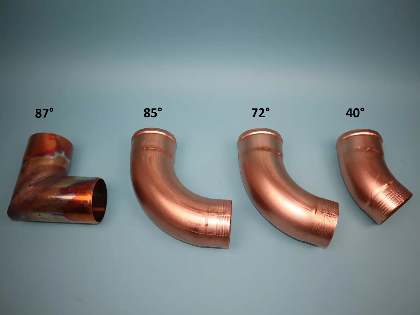 Fallrohrbogen Kupfer mit einseitiger Muffe, Winkel auswählbar