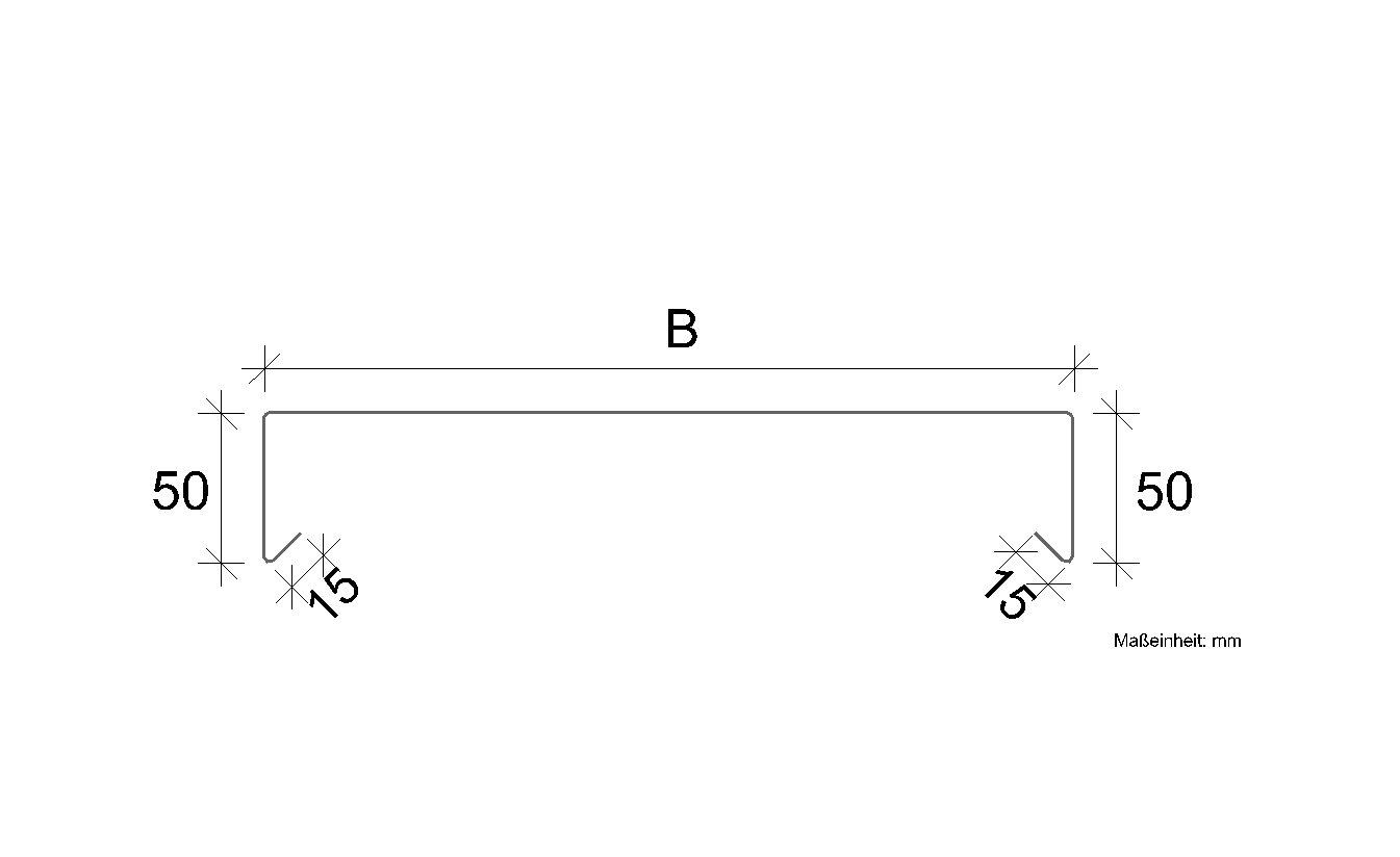 Mauerabdeckung Aluminium farbbeschichtet