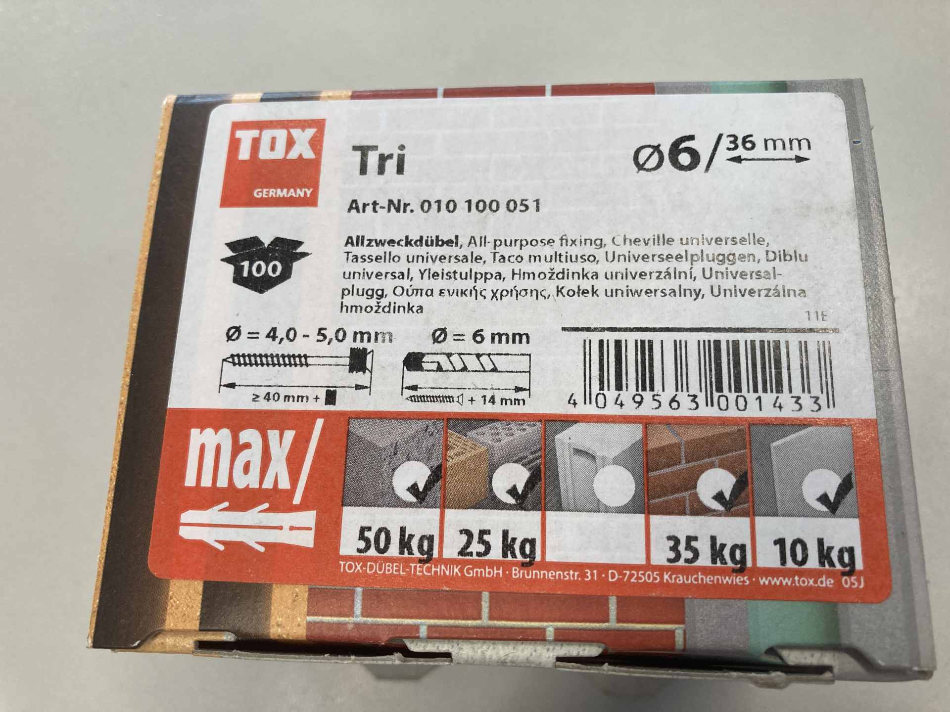 Original Tox TRI Universal Allzweckdübel