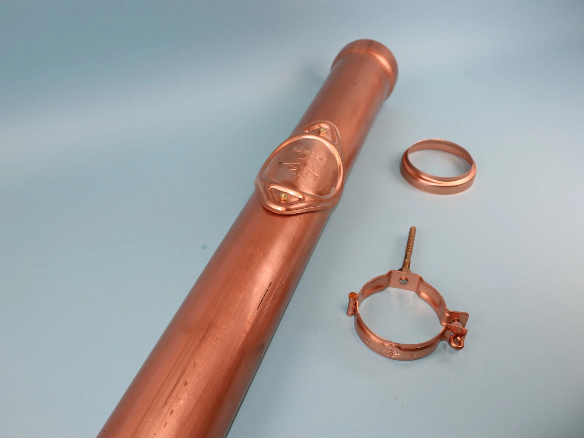 Standrohr Kupfer mit Reinigungsöffnung DN100