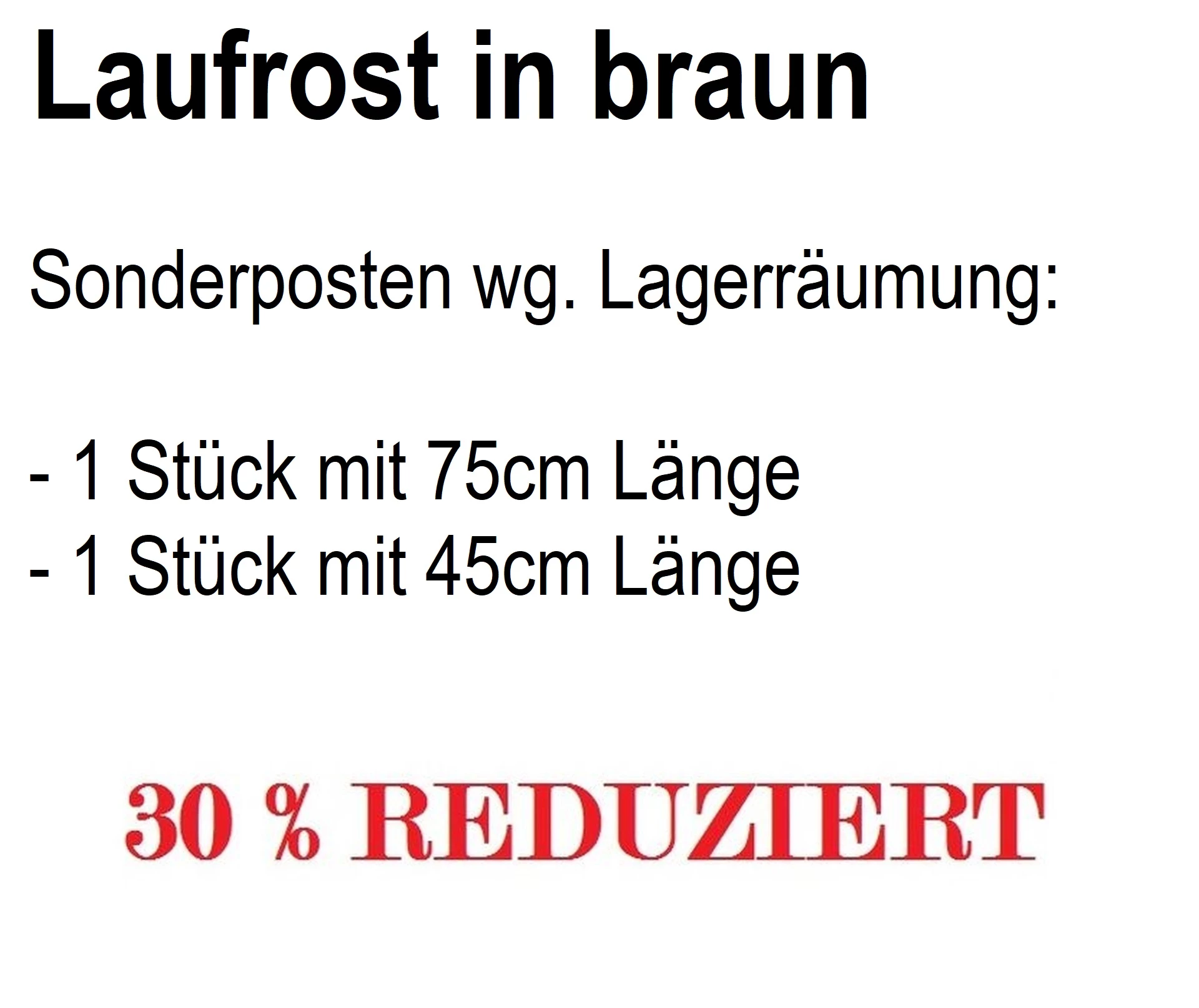 Restposten Sicherheitslaufrost braun