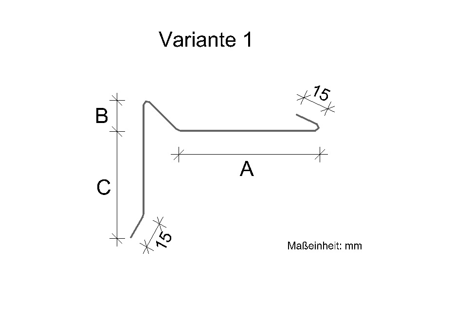 Ortgangblech, Aluminium farbbeschichtet