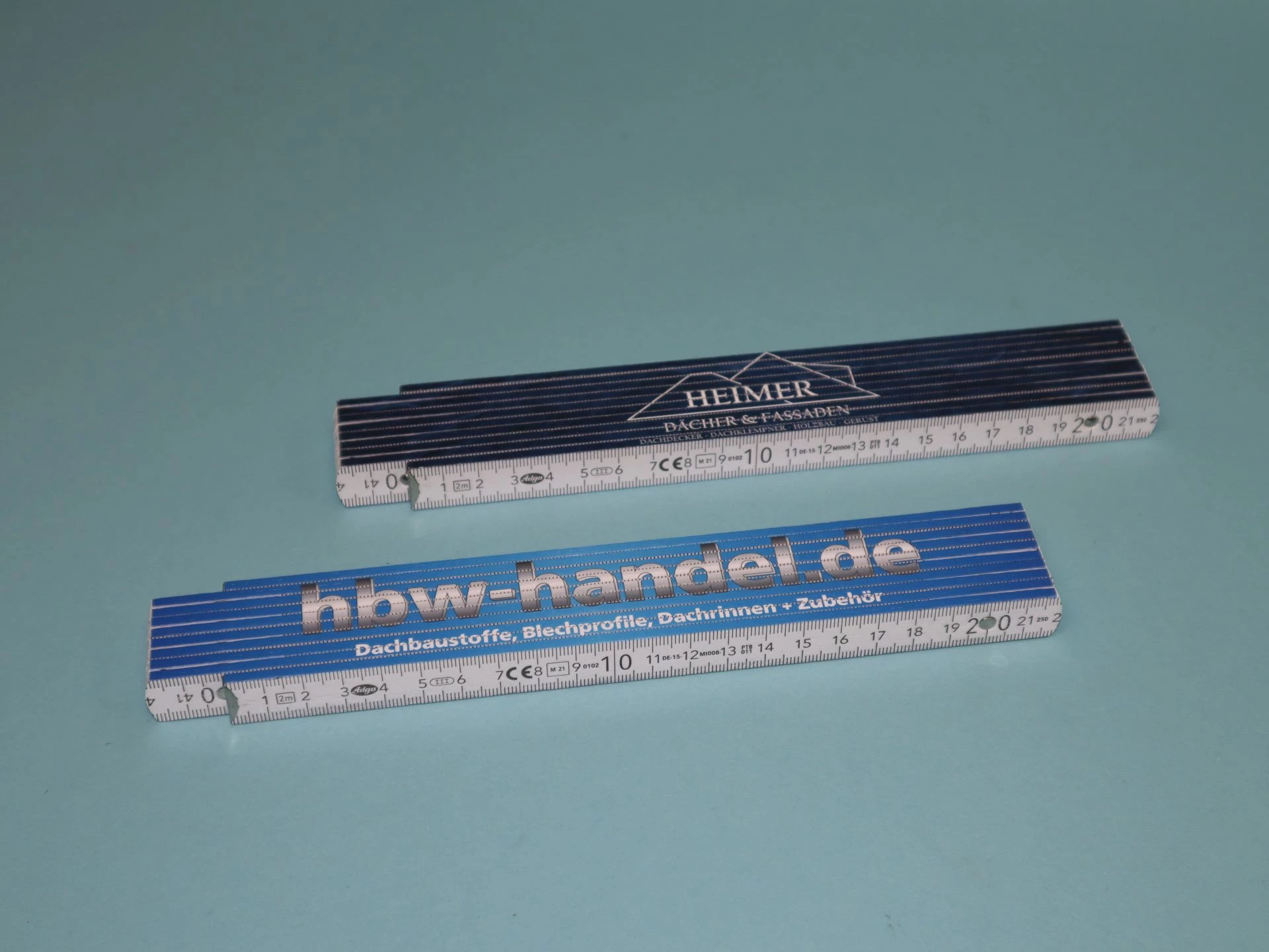 Zollstock mit Werbeaufdruck