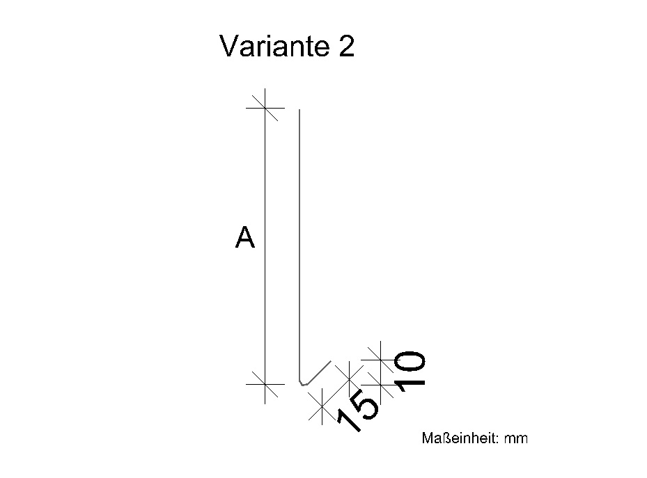 Stirnbrettblende Aluminium farbbeschichtet