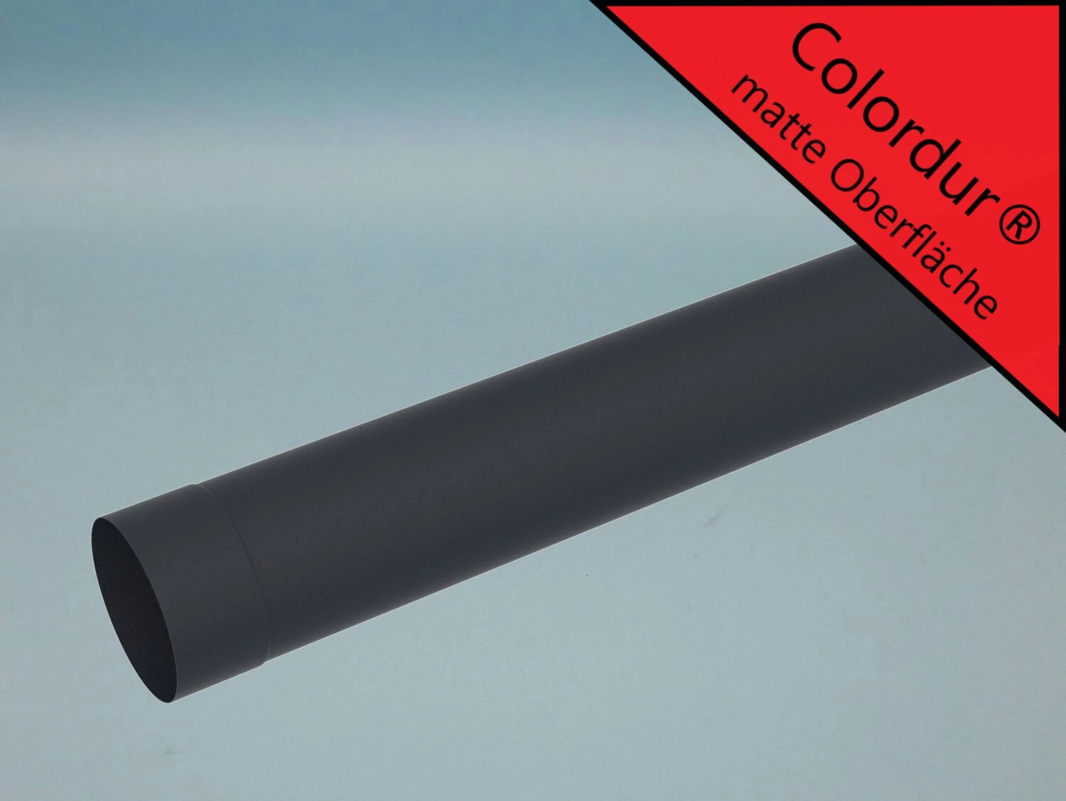 Fallrohr COLORDUR - anthrazit mit einseitiger Muffe
