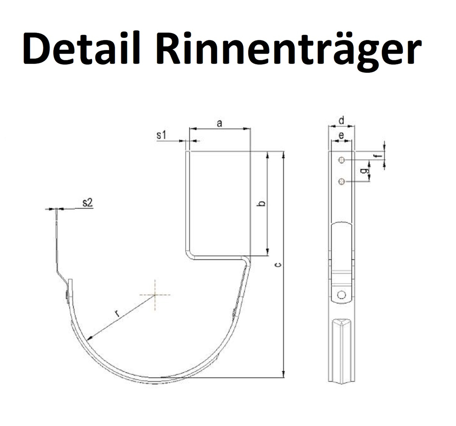 Rinnenhalter / Rinnenhaken - Set für Sandwichpaneele FARBIG