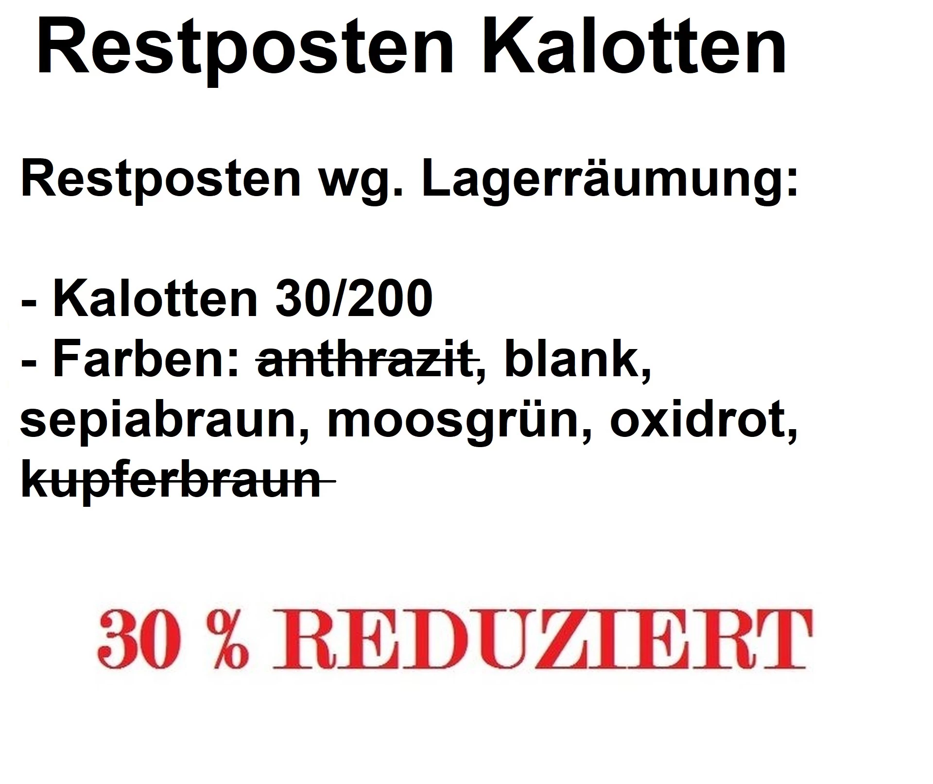 Restposten Kalotten - Befestigungszubehör für Trapezblech