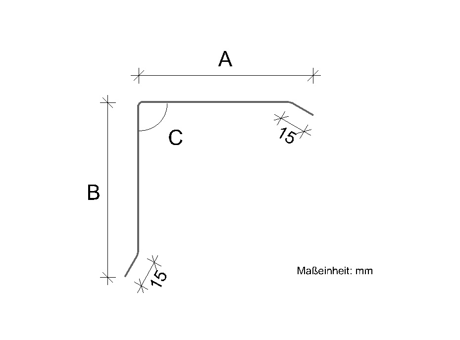 Ortgangblech/Ortgangwinkel, Aluminium farbbeschichtet