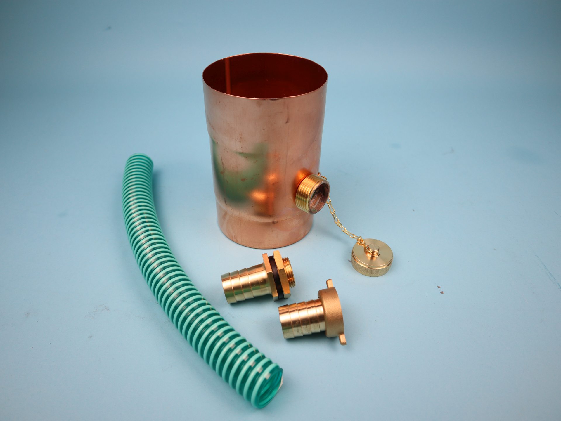 Regenwassersammler Kupfer - Komplettset Regenwassersammler Kupfer - Komplettset