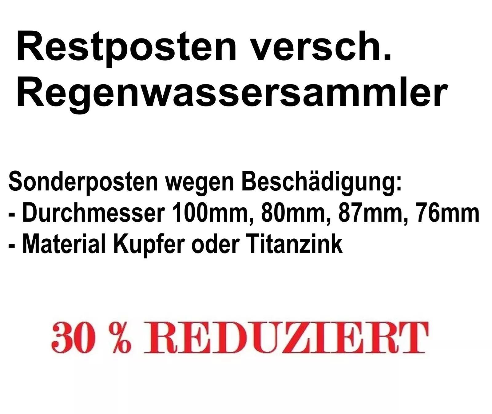 Restposten Regenwassersammler