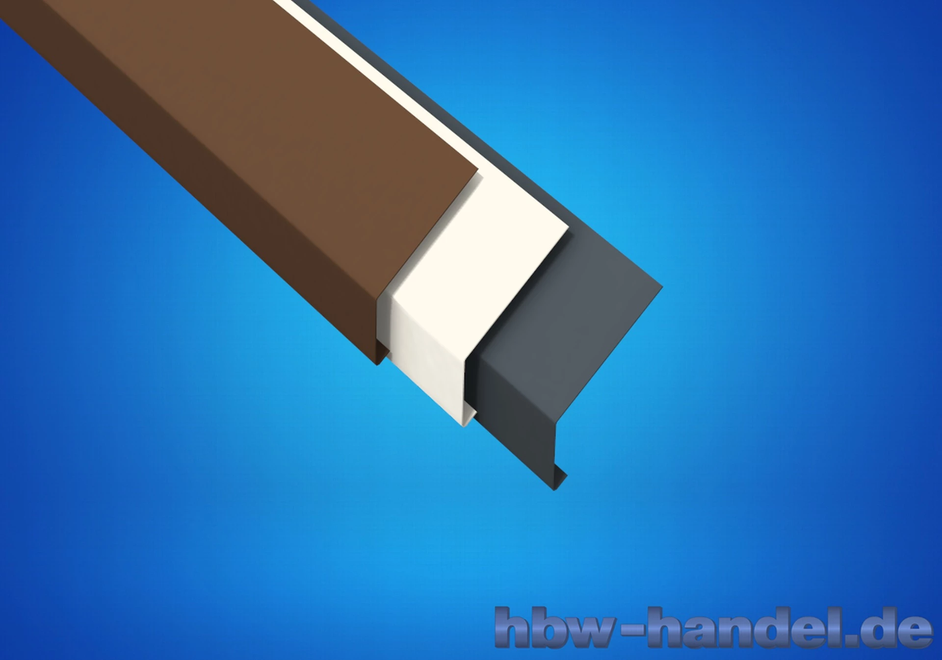 Traufblech, Aluminium farbbeschichtet