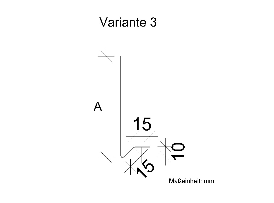 Stirnbrettblende Titanzink