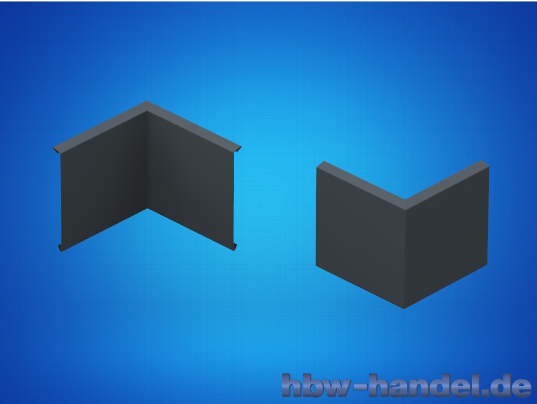 Ecklösungen sowie Endstück für Trittschutzblende Ecklösungen sowie Endstück für Trittschutzblende