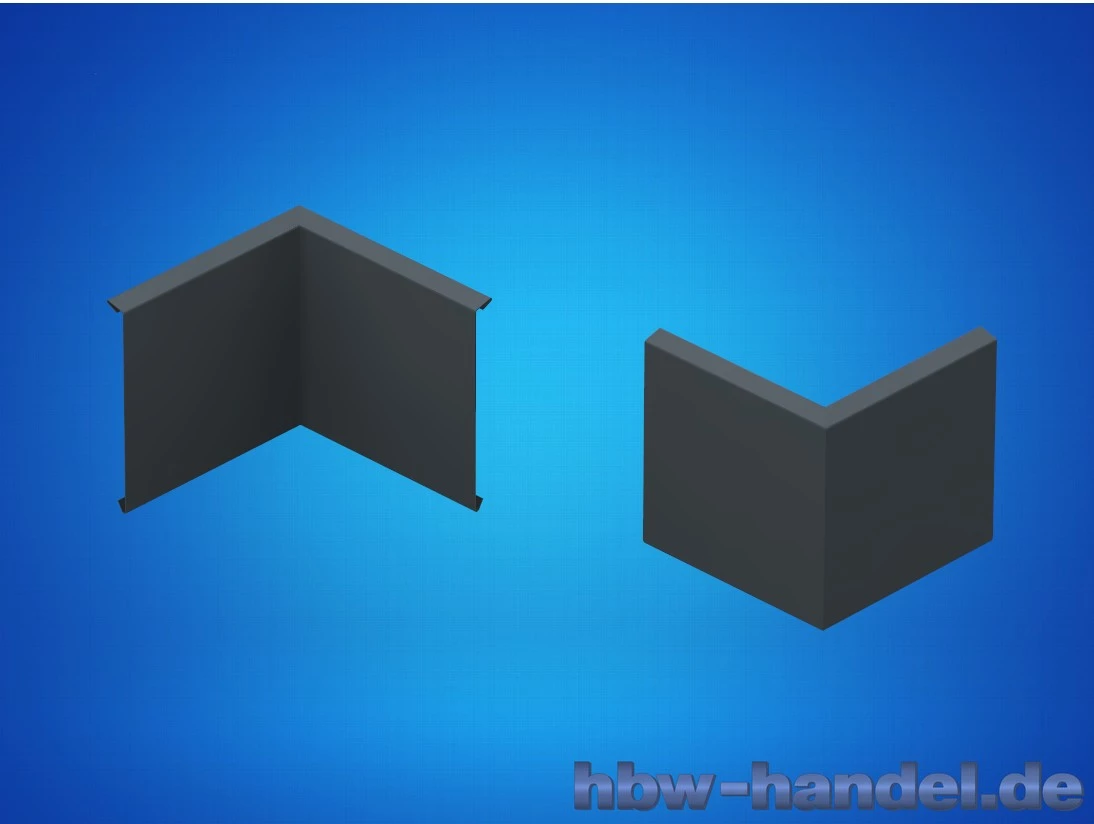 Ecklösungen sowie Endstück für Trittschutzblende