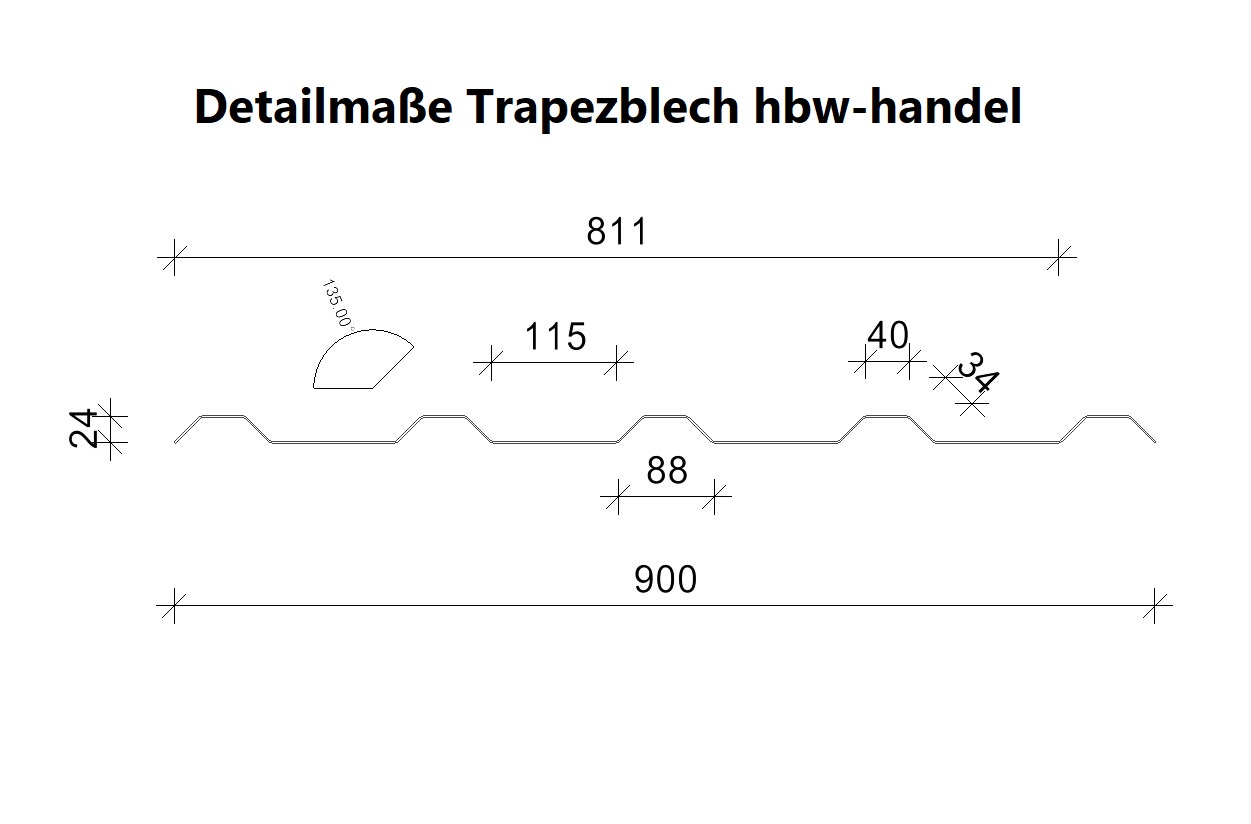 Trapezblech Dach verschiedene Materialien/Farben