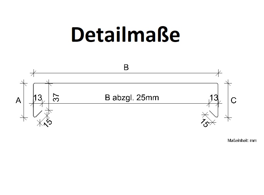 Mauerabdeckung Aluminium farbbeschichtet